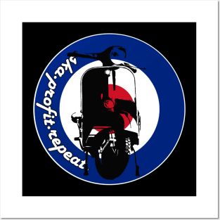 Ska Profit Repeat Mod Circle with Vespa Posters and Art